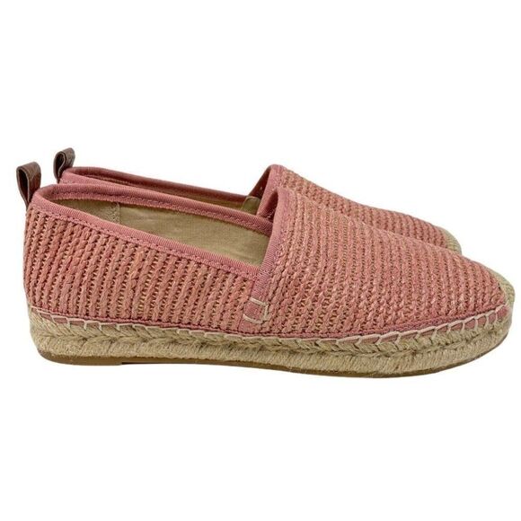 Sam Edelman Espadrille Flats Slip-On Khloe‎ Loafers Knit Pink Gold - Picture 1 of 9
